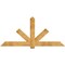 Ekena Millwork Kennewick Rough Sawn Timber Gable Bracket, Western Red Cedar, 84"W x 38"H x 2"D x 6"F, 11/12 Pitch GBW084X38X0206KEN00RWR - alternate 1
